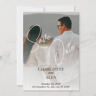 Elegante Save-the-Date-Ankündigung Dankeskarte