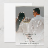 Elegante Save-the-Date-Ankündigung Dankeskarte (Vorne/Hinten)