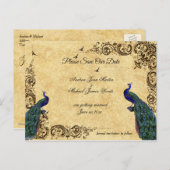 Elegante, Save the Date, Ankündigungspostkarte (Vorne/Hinten)