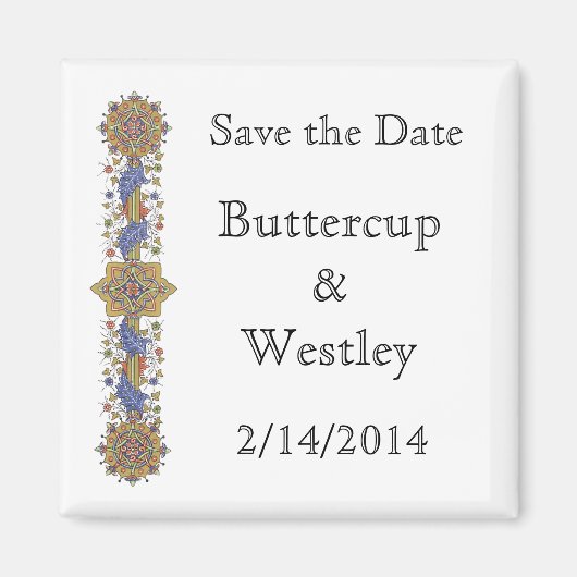 Elegante Save the Date antike Kunstmagnete Magnet (Vorne)