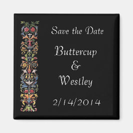 Elegante Save the Date antike Kunstmagnete Magnet