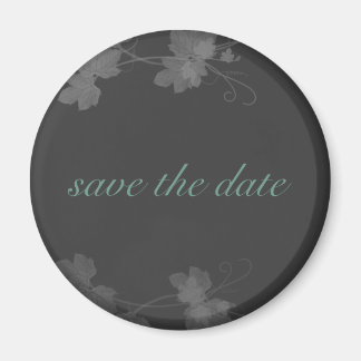 Elegante Save the Date Blau- und Schwarz-Weiß-Vin Magnet