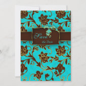 Elegante Save the Date Card Gold Floral BB 2 (Vorderseite)