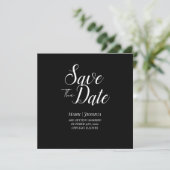 Elegante Save The Date Dankeskarte (Stehend Vorderseite)