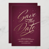 Elegante Save the Date Einladung (Vorne/Hinten)