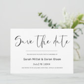 Elegante Save the Date Einladung (Stehend Vorderseite)