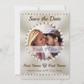 Elegante Save the Date Einladungen, individuell an Einladung (Vorderseite)