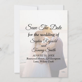 Elegante Save the Date Einladungskarte für Hochzei