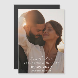 Elegante Save-the-Date-Foto Magneteinladung