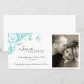 Elegante Save the Date Fotokarte (Vorne/Hinten)