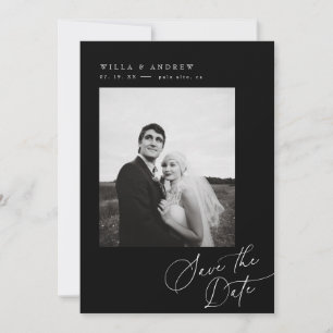 Elegante Save-the-Date-Fotokarte Ankündigung 