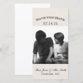 Elegante Save the Date Fotokarten Vertikal (Vorne/Hinten)