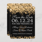Elegante Save the Date Gold Lights (Vorne/Hinten)