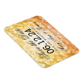 Elegante Save the Date Herbst/Herbst-Glitzer-Leuch Magnet (Rechte Seite)