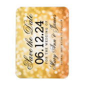 Elegante Save the Date Herbst/Herbst-Glitzer-Leuch Magnet (Vertikal)