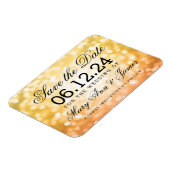 Elegante Save the Date Herbst/Herbst-Glitzer-Leuch Magnet (Linke Seite)