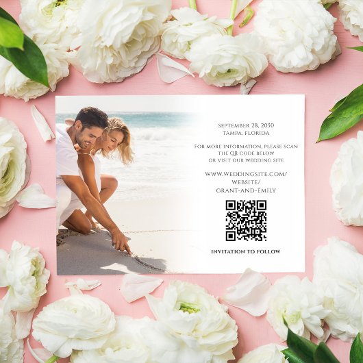 Elegante Save the Date Hochzeit in Urlaubsort Palm