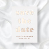 Elegante Save the Date Hochzeit Rose Golden Foil Folieneinladung