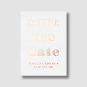 Elegante Save the Date Hochzeit Rose Golden Foil Folieneinladung