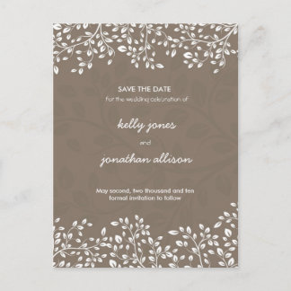 Elegante Save the Date Hochzeiteinladung Ankündigungspostkarte