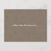 Elegante Save the Date Hochzeiteinladung Ankündigungspostkarte (Rückseite)