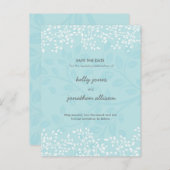 Elegante Save the Date Hochzeiteinladung Ankündigungspostkarte (Vorne/Hinten)