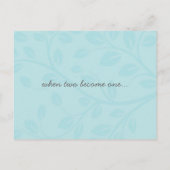 Elegante Save the Date Hochzeiteinladung Ankündigungspostkarte (Rückseite)