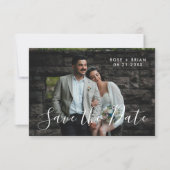 Elegante Save the Date Hochzeitslandschaft Foto-Ka Dankeskarte (Vorderseite)