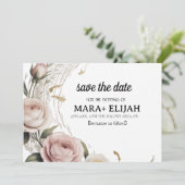 Elegante Save the Date Karte (Stehend Vorderseite)
