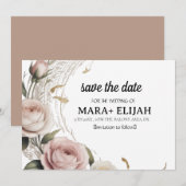 Elegante Save the Date Karte (Vorne/Hinten)