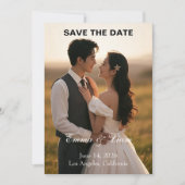 Elegante Save-the-Date-Karte im Goldenen Stunden Save The Date (Vorderseite)