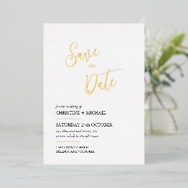 Elegante Save the Date-Karte, lakonisches Design Folieneinladung