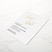 Elegante Save the Date-Karte, lakonisches Design Folieneinladung (Gedreht)