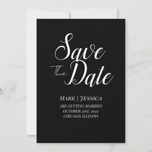 Elegante Save The Date Karte | Minimal Modern (Vorderseite)