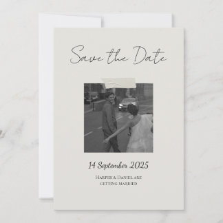 Elegante Save-The-Date-Karte mit persönlicher Note Dankeskarte