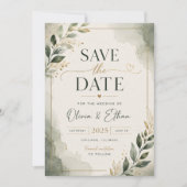 Elegante Save-the-Date-Karte Save The Date (Vorderseite)
