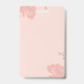 Elegante Save the Date Korallen Blume Wasserfarbe Ausweis (Rückseite)