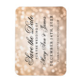 Elegante Save the Date-Kupferleuchten Magnet (Vertikal)