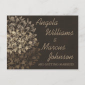 Elegante Save the Date Postkarte (Vorderseite)