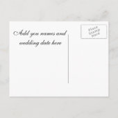 Elegante Save the Date Postkarte (Rückseite)