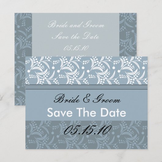 Elegante Save the Date Postkarten (Vorne/Hinten)