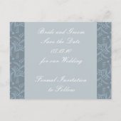 Elegante Save the Date Postkarten (Rückseite)