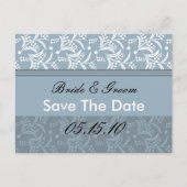 Elegante Save the Date Postkarten (Vorderseite)