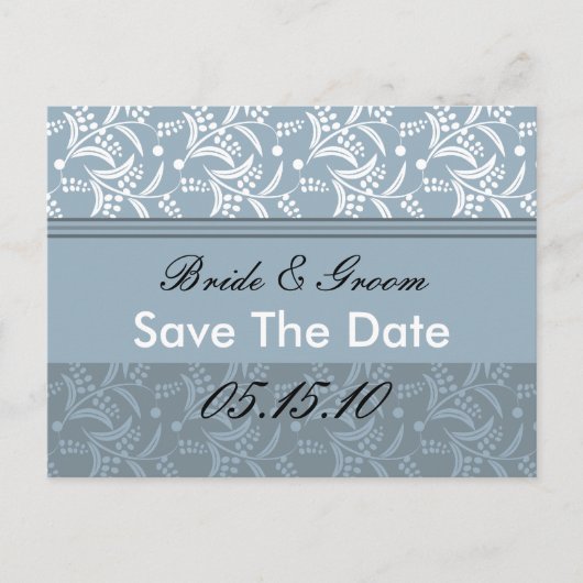 Elegante Save the Date Postkarten (Vorderseite)