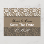 Elegante Save the Date Postkarten (Vorderseite)