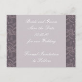 Elegante Save the Date Postkarten (Rückseite)