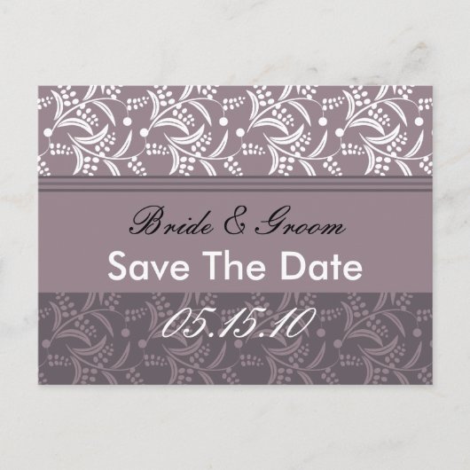 Elegante Save the Date Postkarten (Vorderseite)