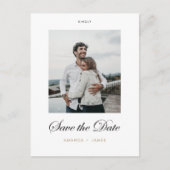 Elegante Save the Date Postkarten mit benutzerdefi (Vorderseite)