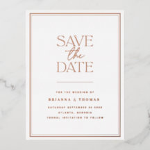 Elegante Save the Date Rose Gold