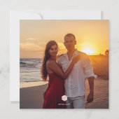 Elegante Save the Date Rose Goldkalligraphie-Marmo (Rückseite)